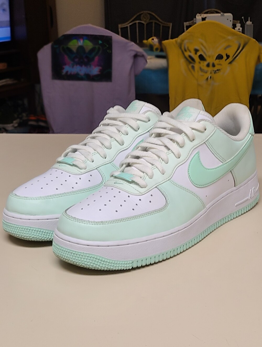 Nike Air Force 1 07 Low Mint Foam casual low top sneakers size 13